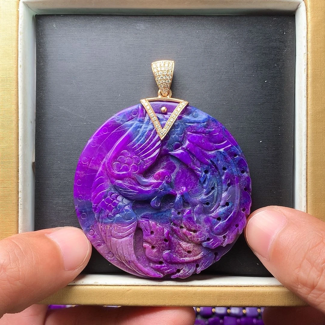 苏纪石(舒俱来)18K金镶嵌吊坠