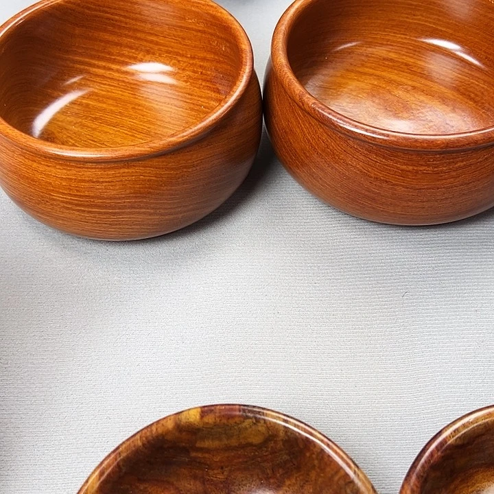 尚*剑缅甸花梨木碗一对