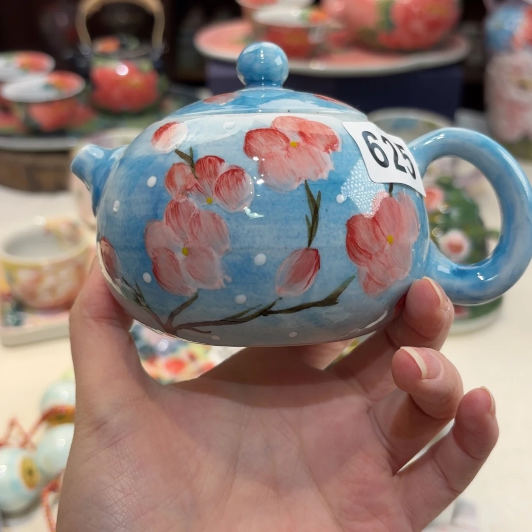 景德镇手绘高温釉下彩陶瓷茶具