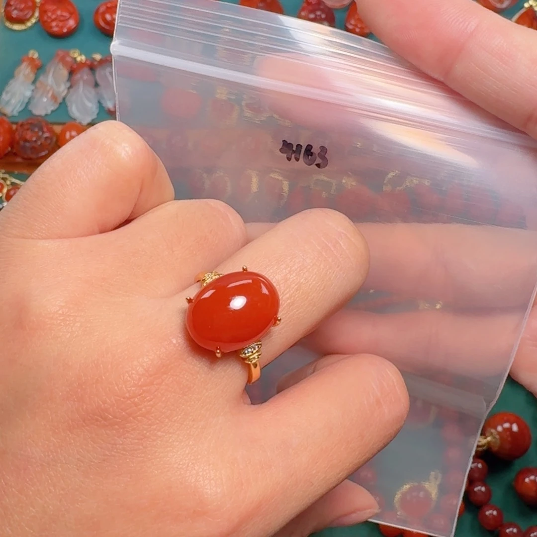 南红玛瑙南红银S925镶嵌