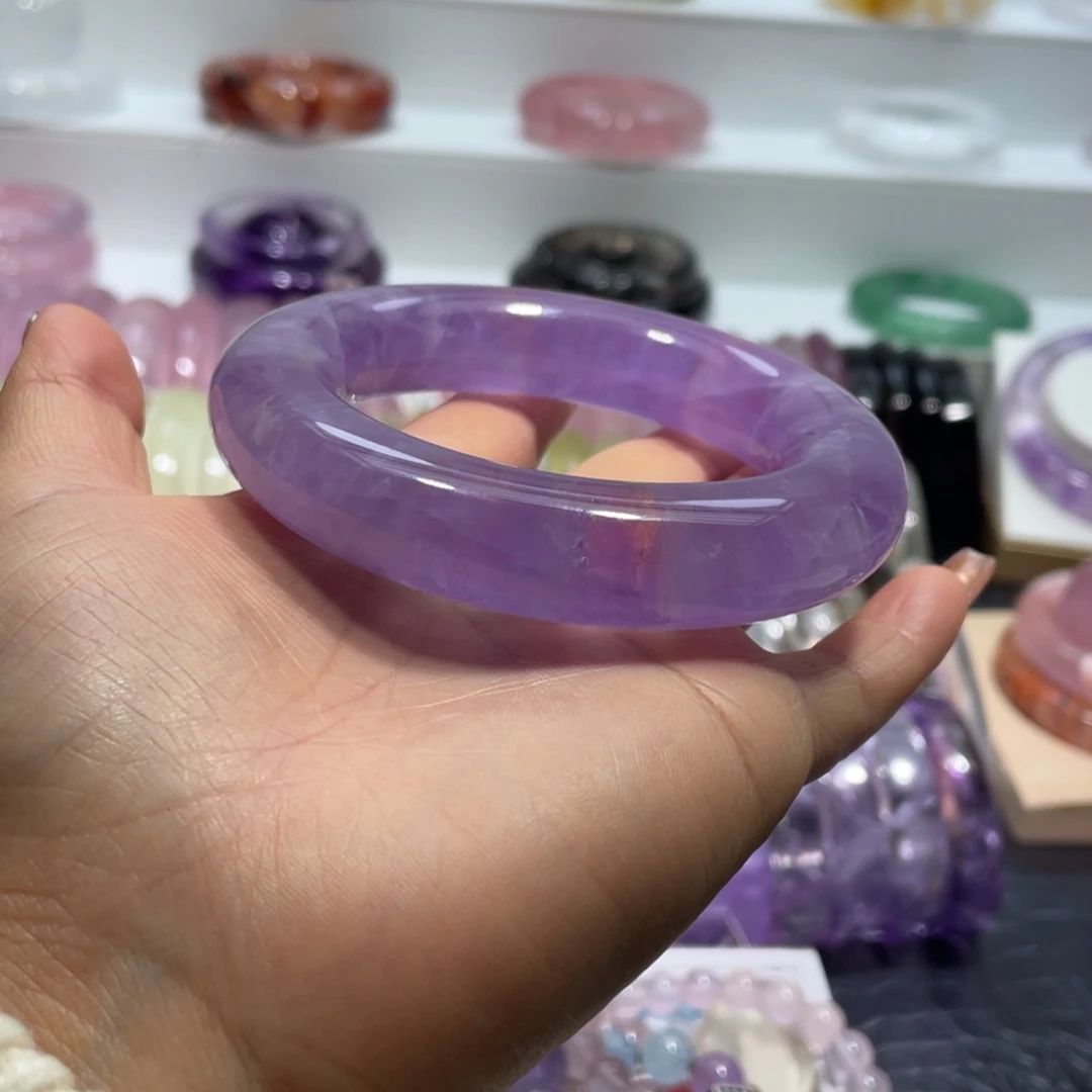 水晶手镯56.5圈口17号未镶嵌