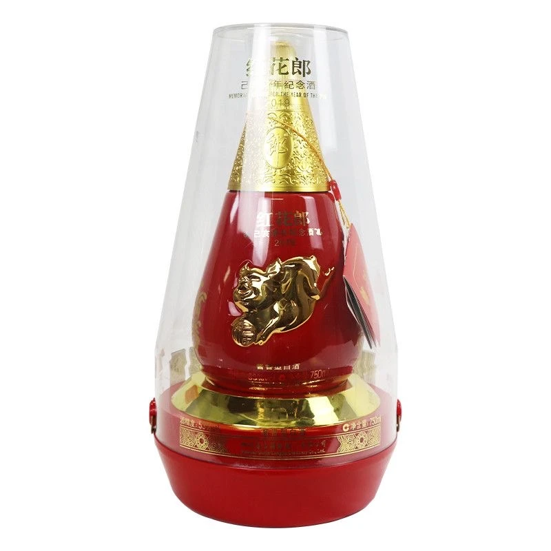 郎酒【老李选酒】18年红花郎（猪年生肖）酱香白酒 750ml单瓶盒 53度