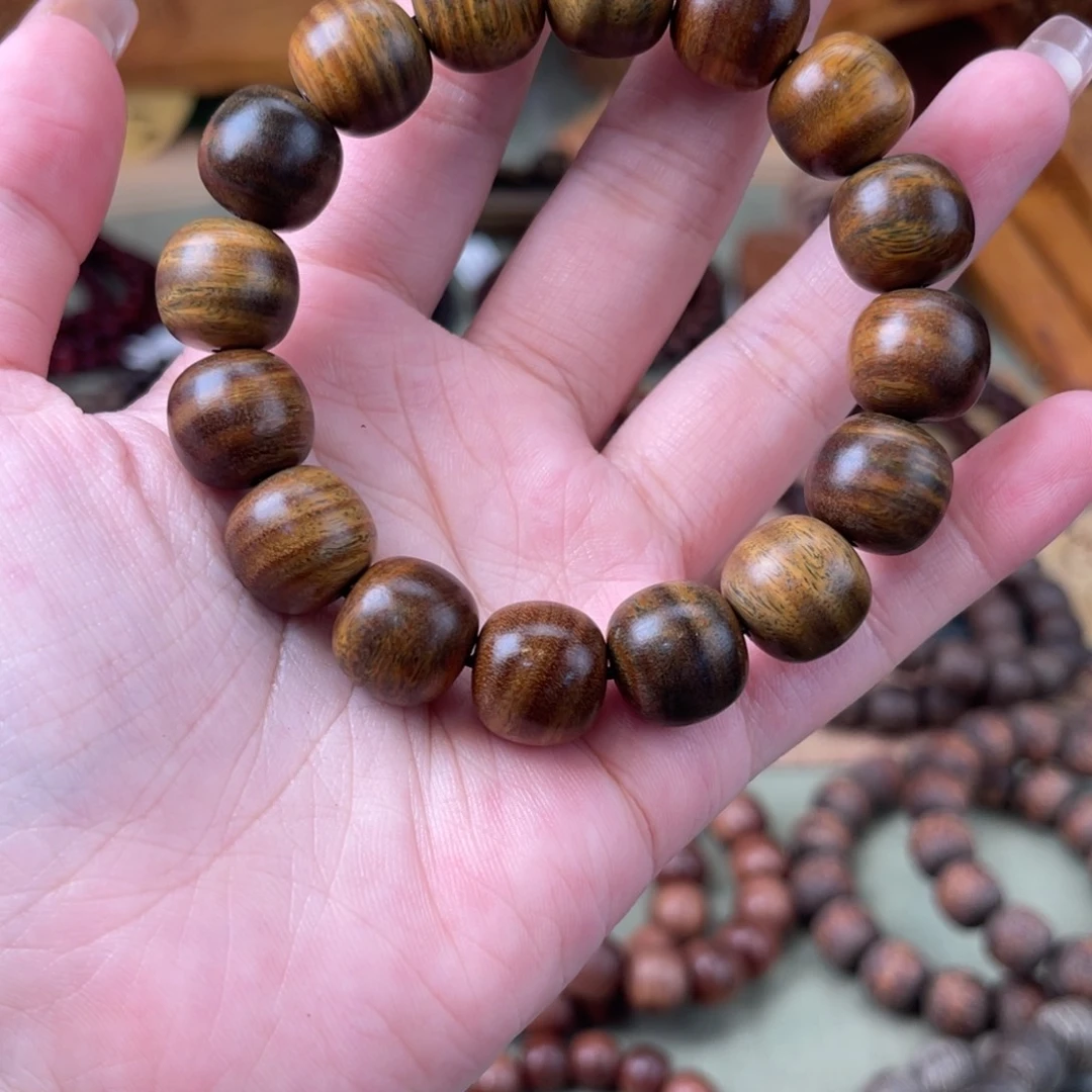 维腊木（绿檀）手串/手链1314横纹绿檀