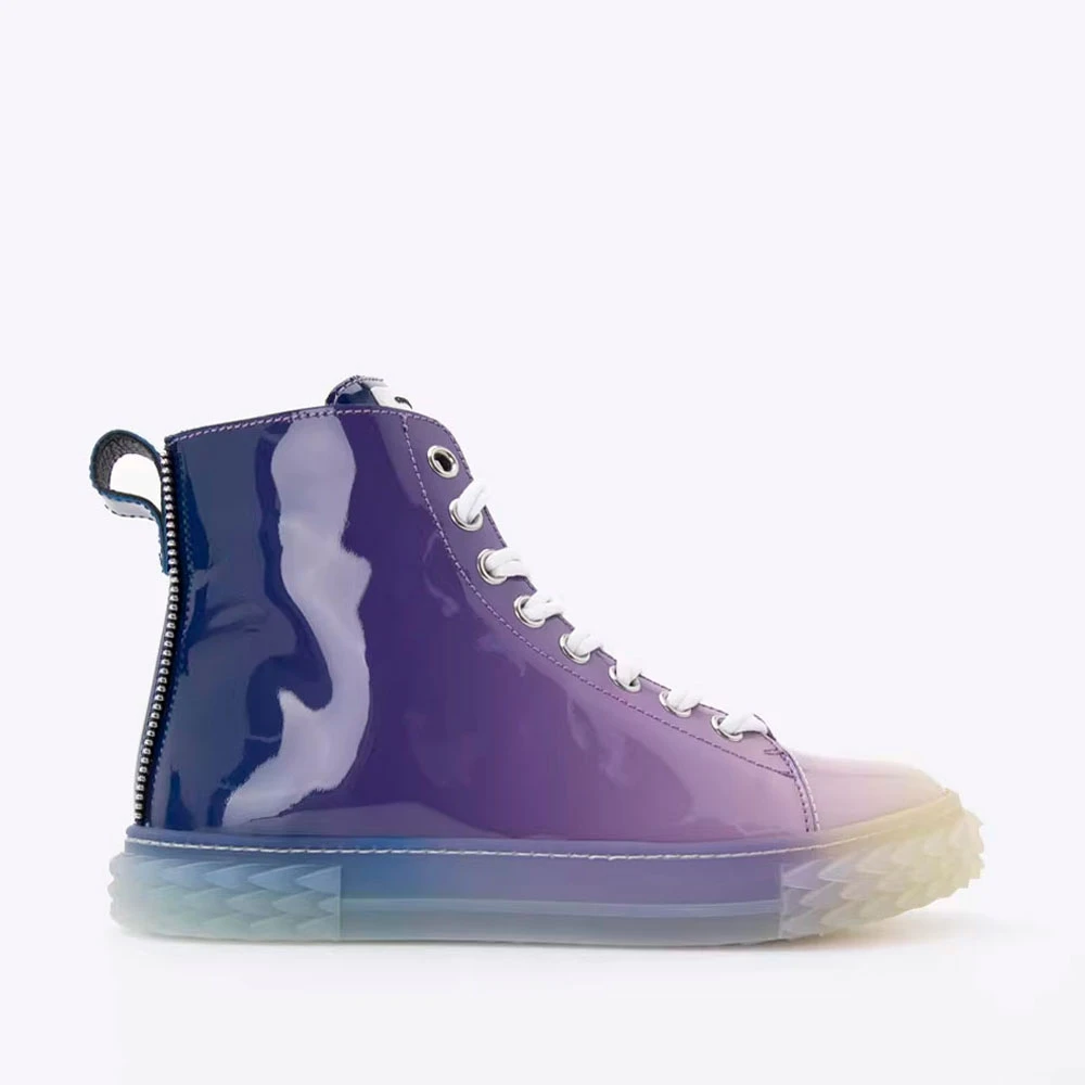 GIUSEPPE ZANOTTI GZ牛皮渐变男运动休闲高帮鞋板鞋RM10013/001