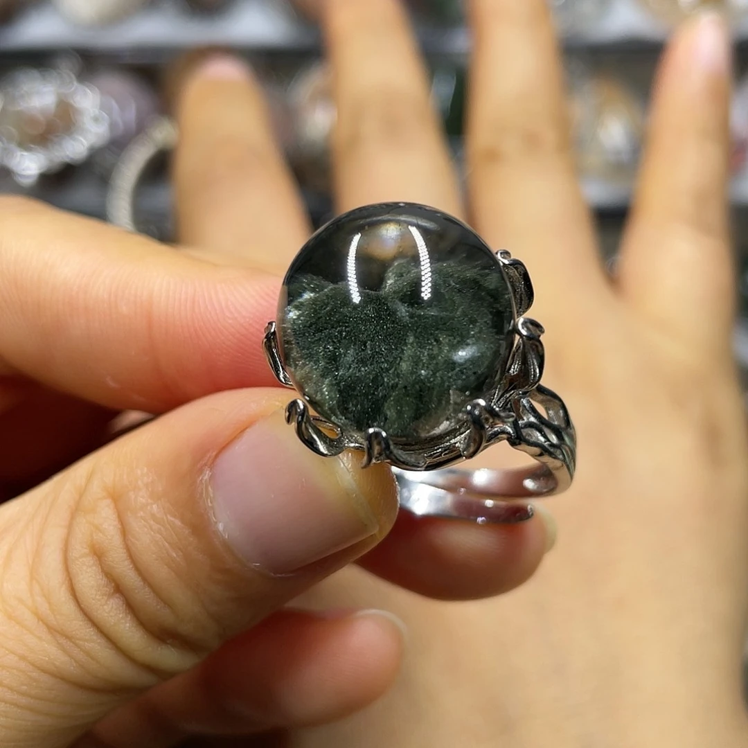 【闪购商品】水晶珠宝半成品银S925镶嵌戒指