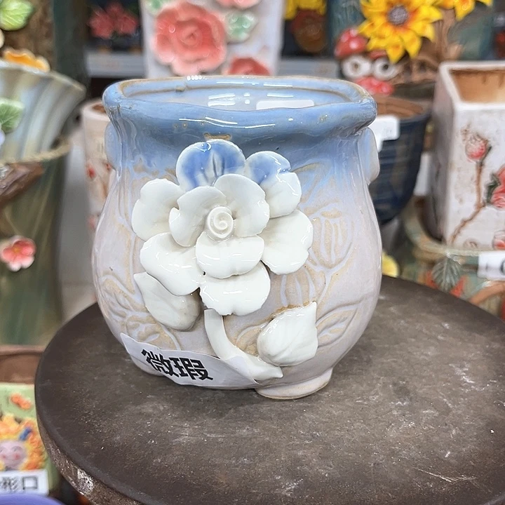 紫砂花盆粗陶材质多肉花盆