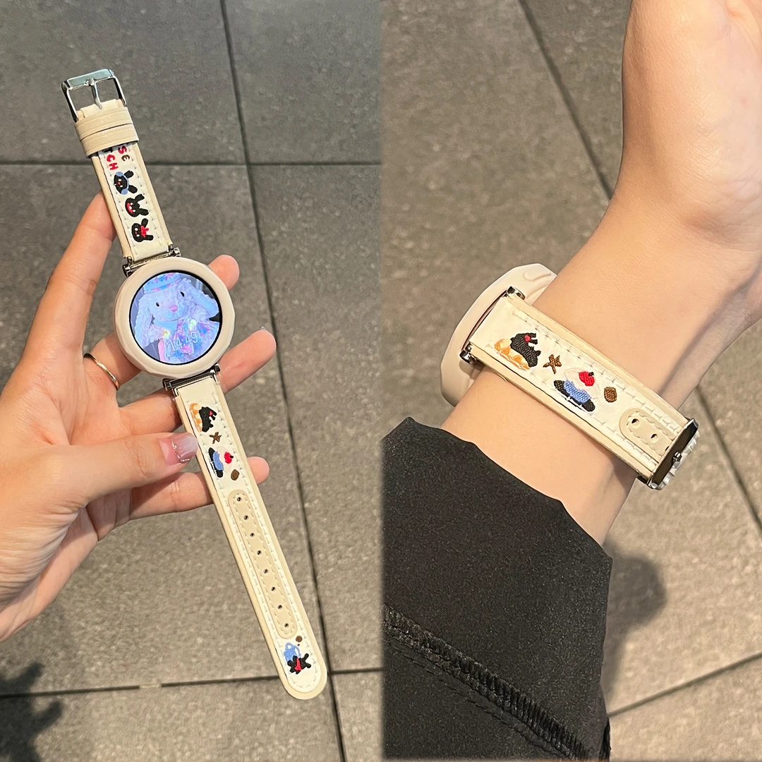 适用于华为手表gt6表带新款GT5/GT4运动皮质腕带watch5彩印高级感