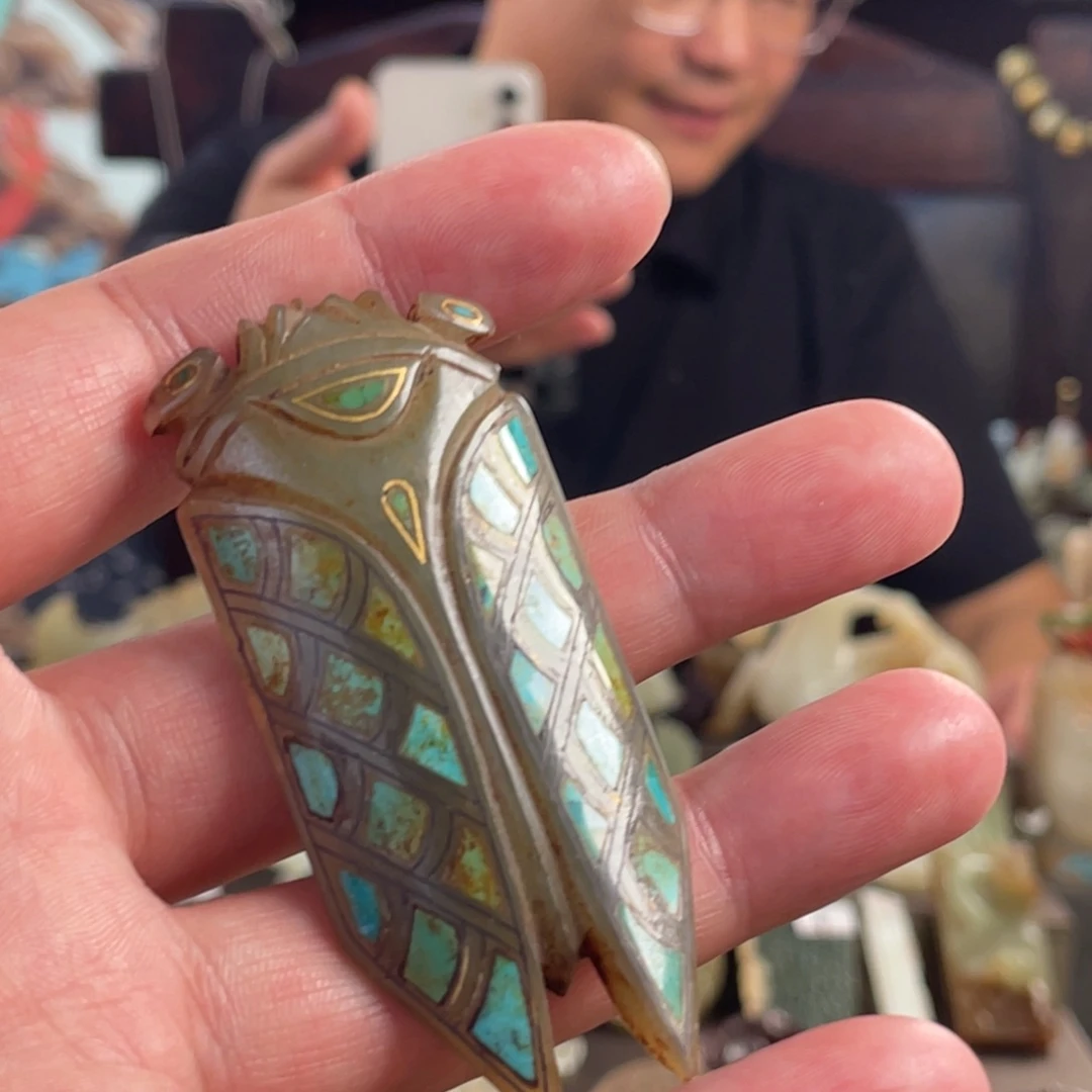 法***心和田玉未镶嵌挂件