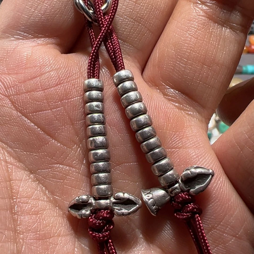 玻璃颈饰墨白藏传出品40