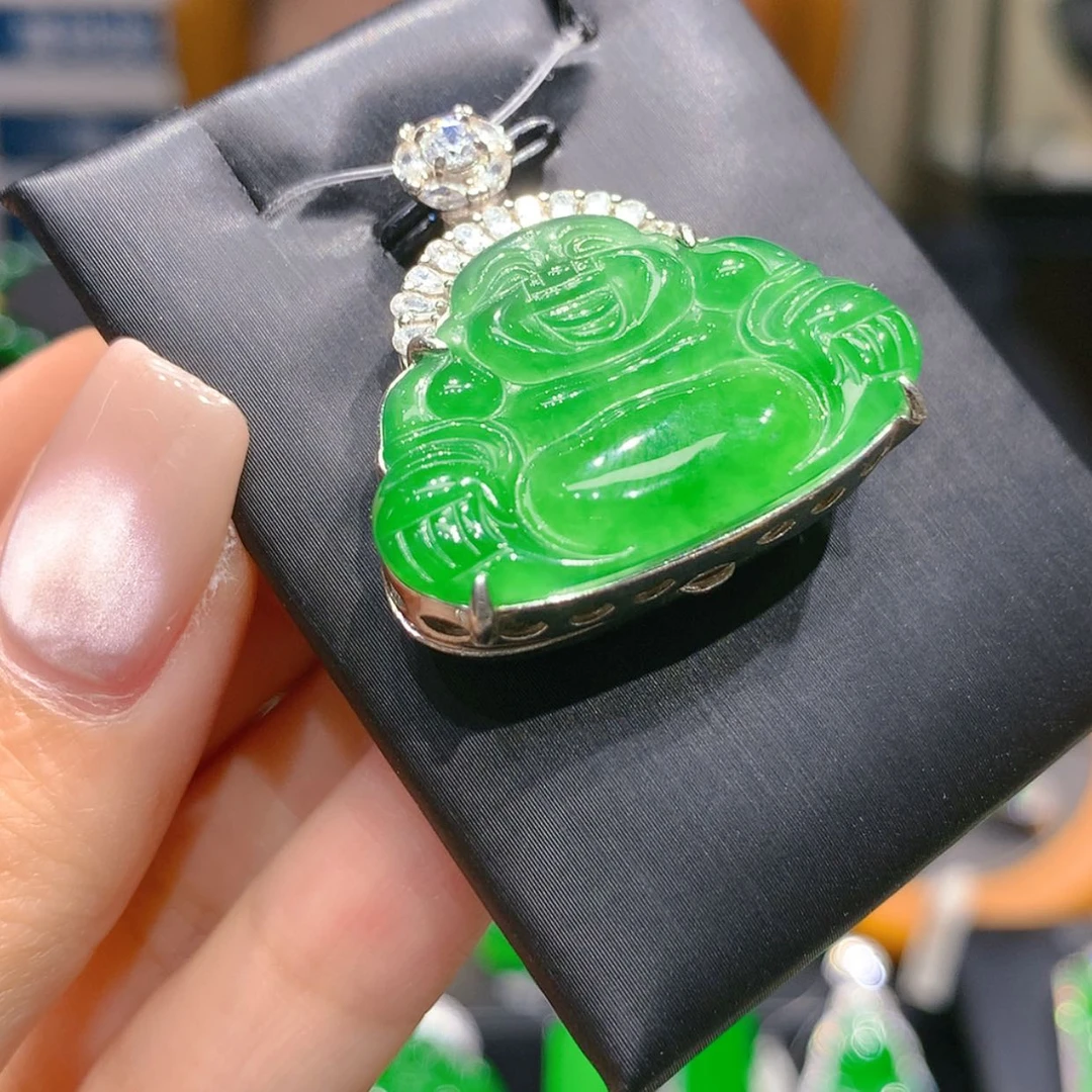 【闪购商品】颈饰银S925镶嵌翡翠5柒姐