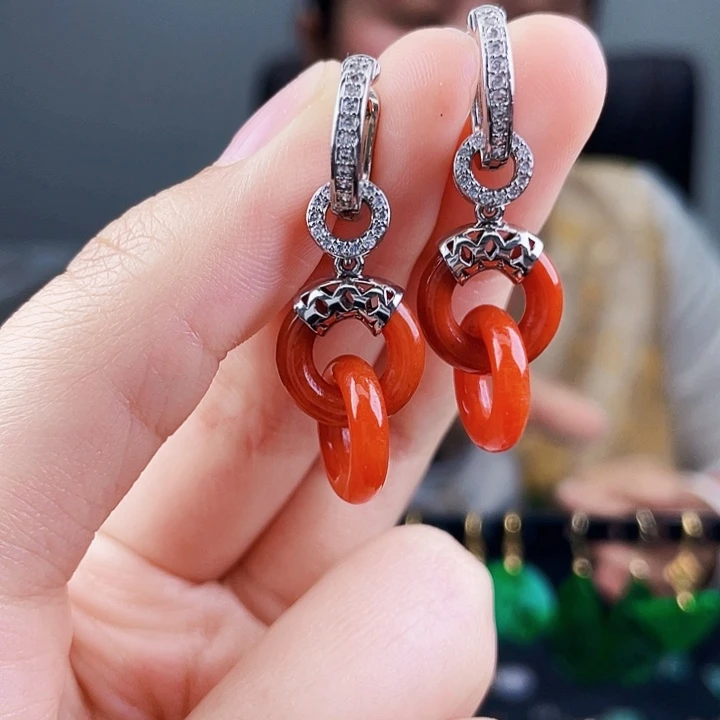 翡翠耳饰未镶嵌饰品