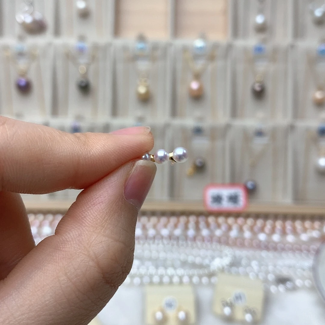 淡水珍珠耳饰银S925镶嵌?****e