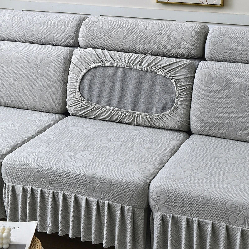 沙发套万能罩全包四季通用沙发垫子简约三叶草弹力坐垫防滑沙发笠