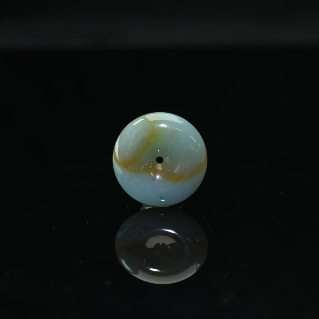 25天然缅甸翡翠A货飘花平安扣/500287/北京中保拍卖