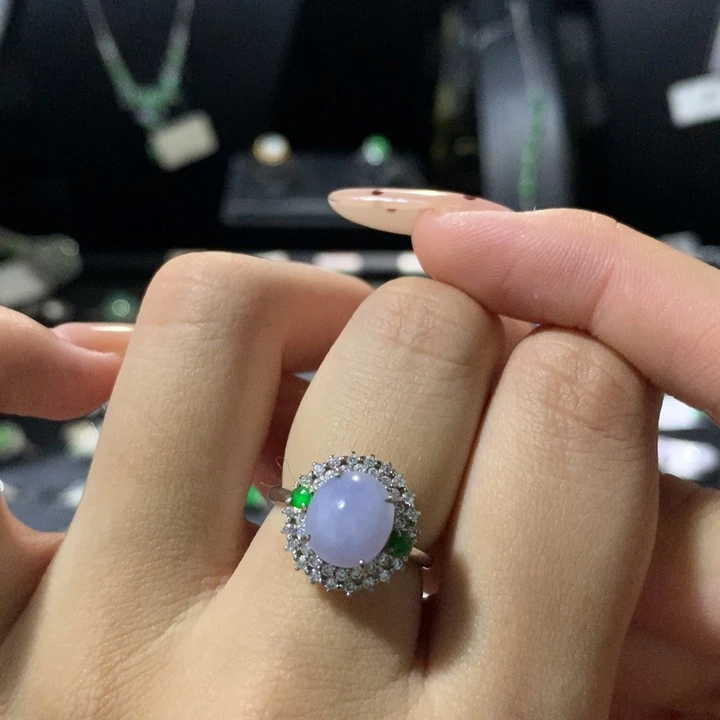 翡翠银S925镶嵌戒指