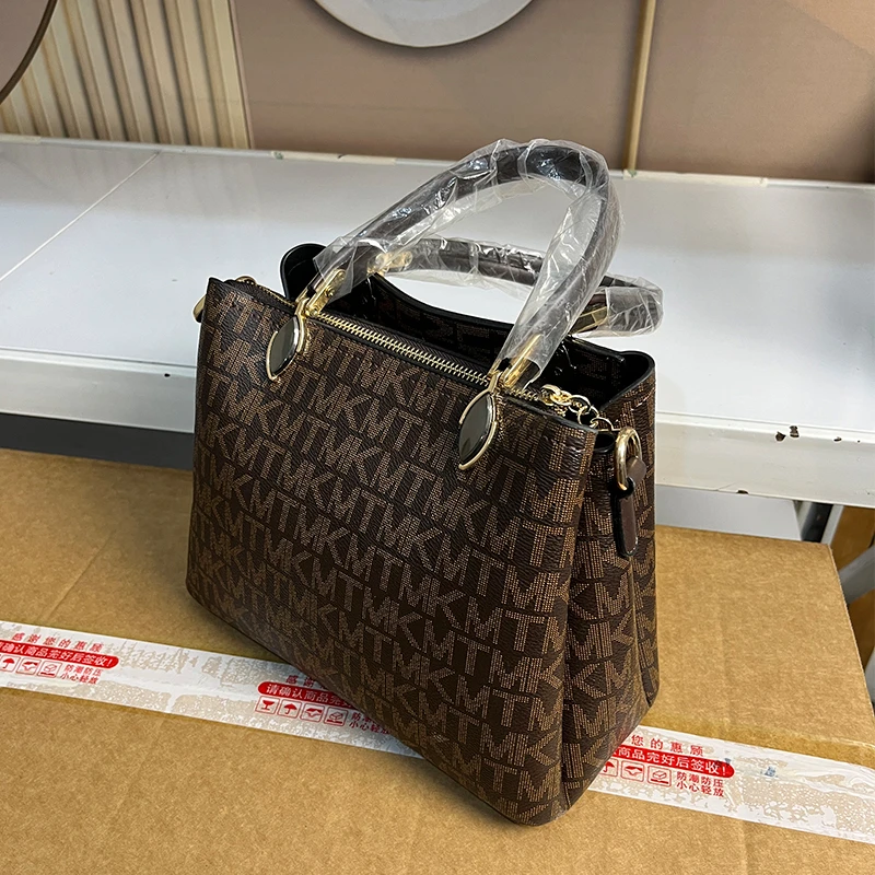 优雅风耐磨欧美肩包质感豹【粉丝专属福利】纹托特包潮流手提包防压