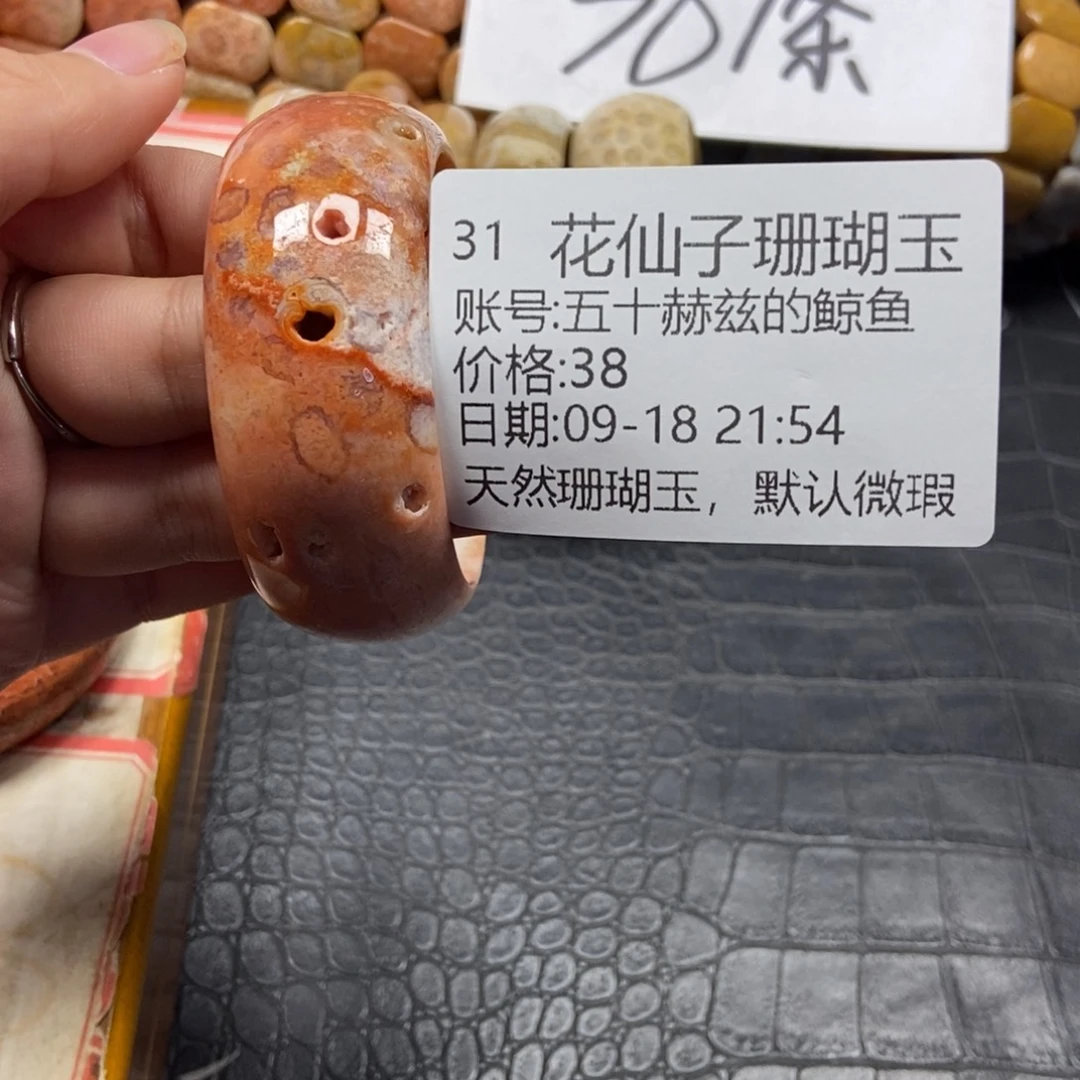 五***鱼未镶嵌硅化珊瑚（珊瑚玉）珠宝半成品31