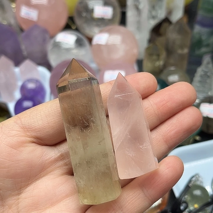 水晶未镶嵌珠宝半成品63克水晶柱