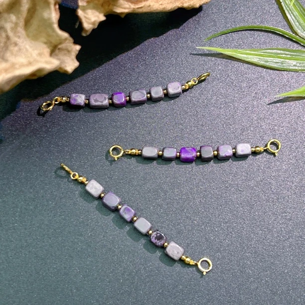 【圣芭黎】天然舒俱来延长链泥地樱花紫方块4+多样性发一D2246