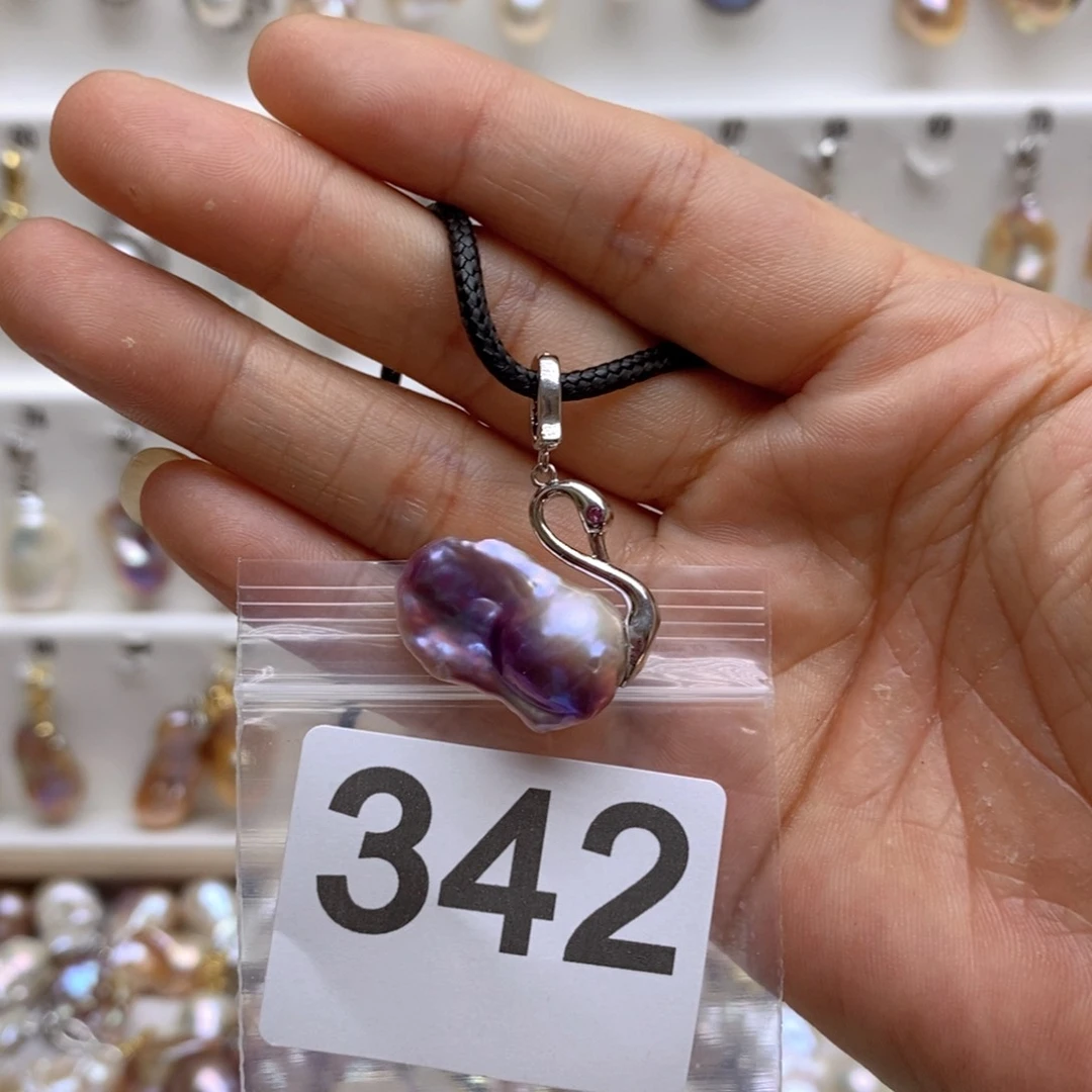 淡水珍珠颈饰银S925镶嵌342