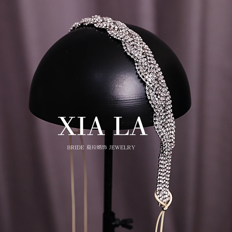 女瑞丽风少女风欧美风日韩发箍轻奢满钻配饰头饰闪钻