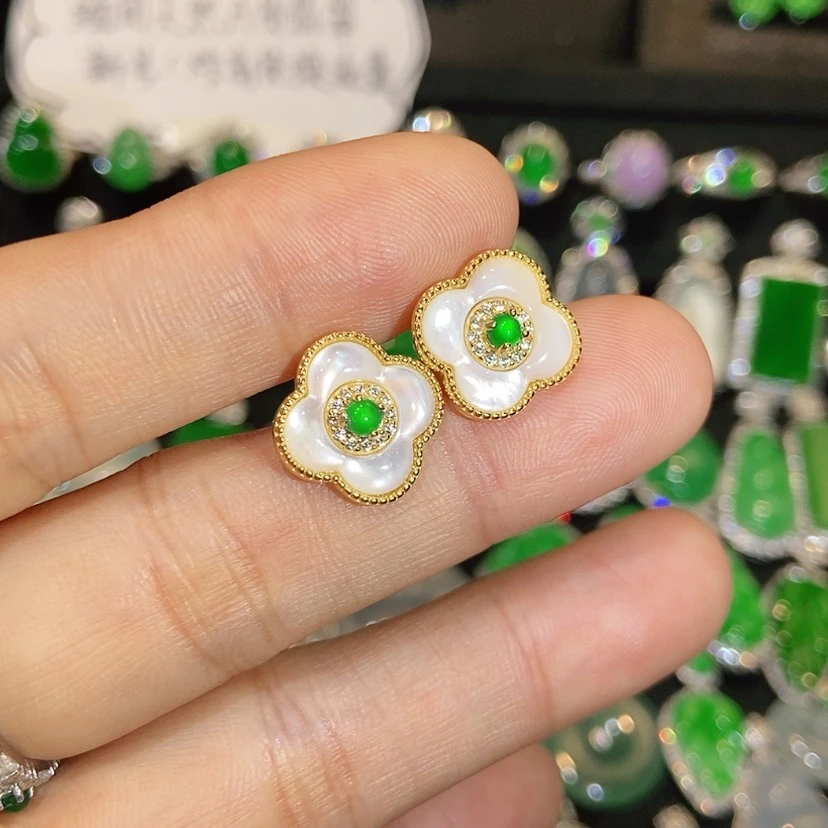 【闪购商品】翡翠未镶嵌耳饰天然翡翠