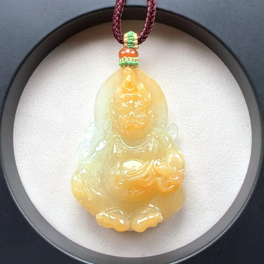 颈饰未镶嵌翡翠黄财神