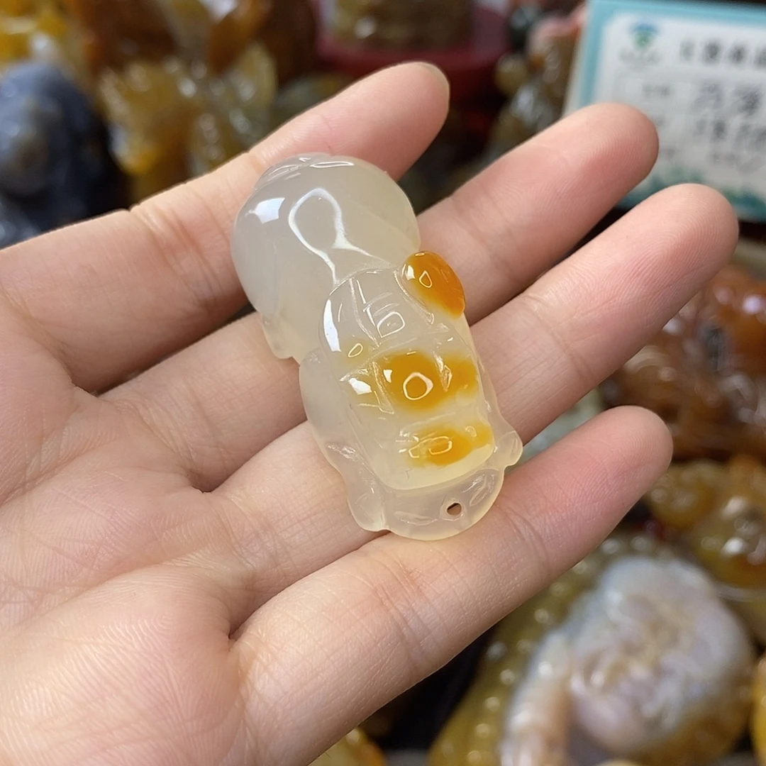 玛瑙/玉髓未镶嵌吊坠