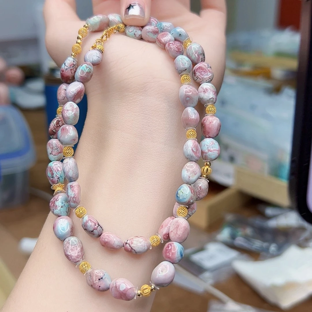 绿松石珠宝奇石18K金镶嵌