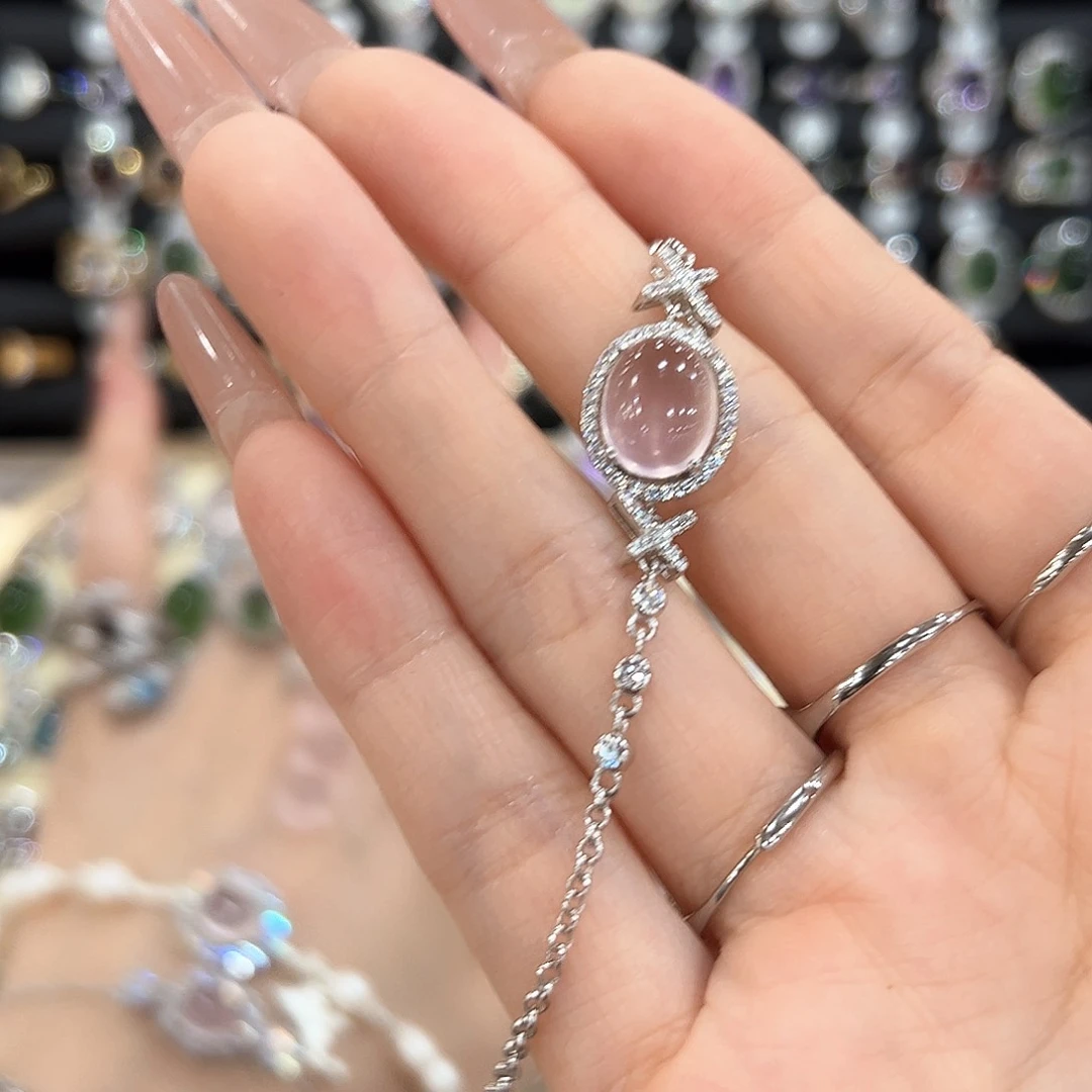 ****岫玉银S925镶嵌戒指