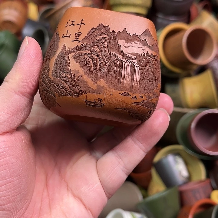 紫砂茶杯全手工紫砂主人杯