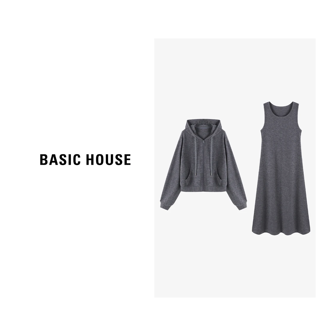 【大叔专属】Basic House/百家好莫兰迪灰韩版针织套装-B0624E50862