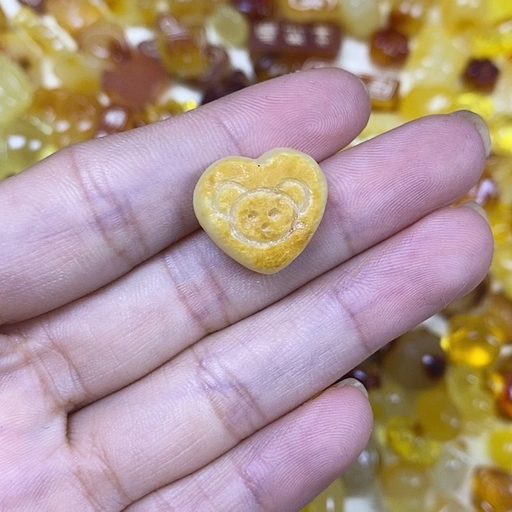 吊坠橄榄核原皮爱心51
