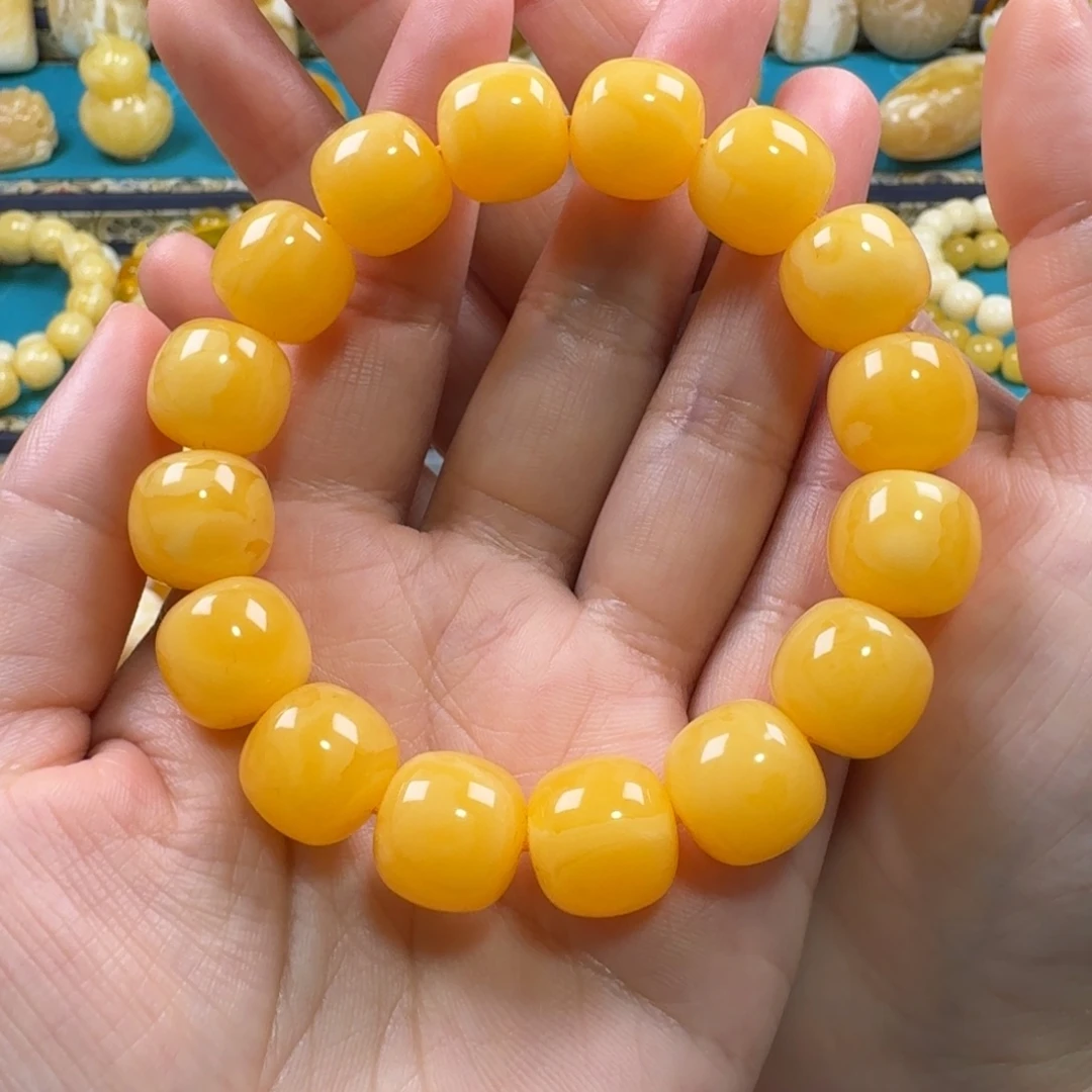 琥珀未镶嵌手链同料