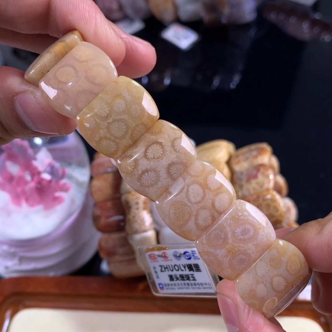 硅化珊瑚（珊瑚玉）未镶嵌吊坠(赠链)77号豹纹