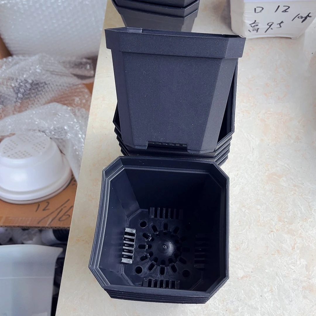 塑料瑕疵不售后加厚斜角款10方黑色盆10个