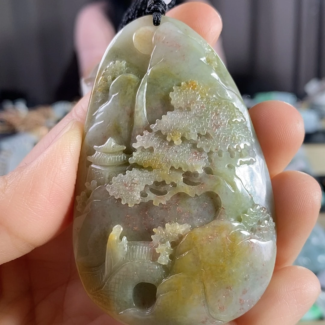 翡翠未镶嵌颈饰吊坠