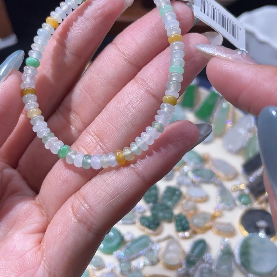 翡翠未镶嵌项链手串