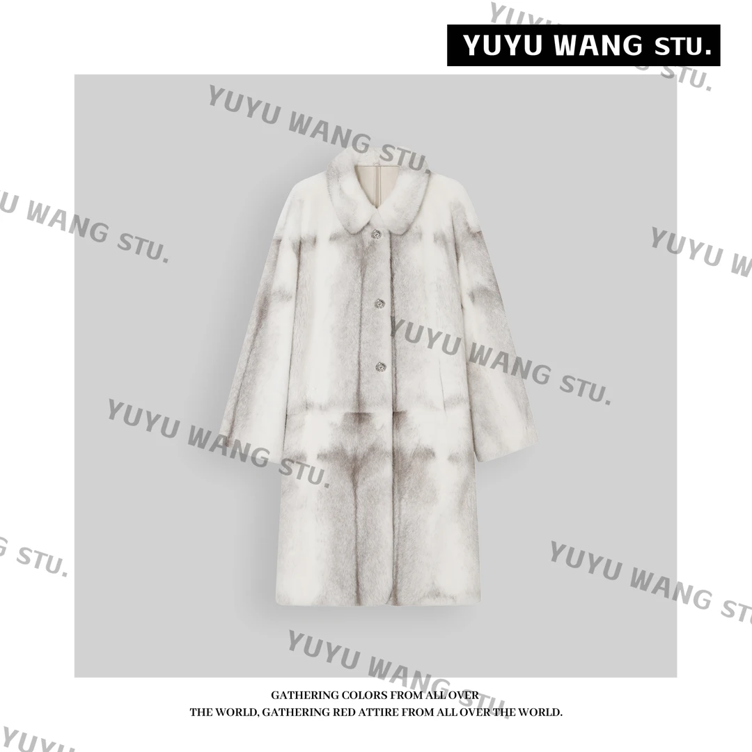 【银蓝十字】桑蚕丝+进口水貂的暖奢王炸组合 富贵小姨皮草外套女