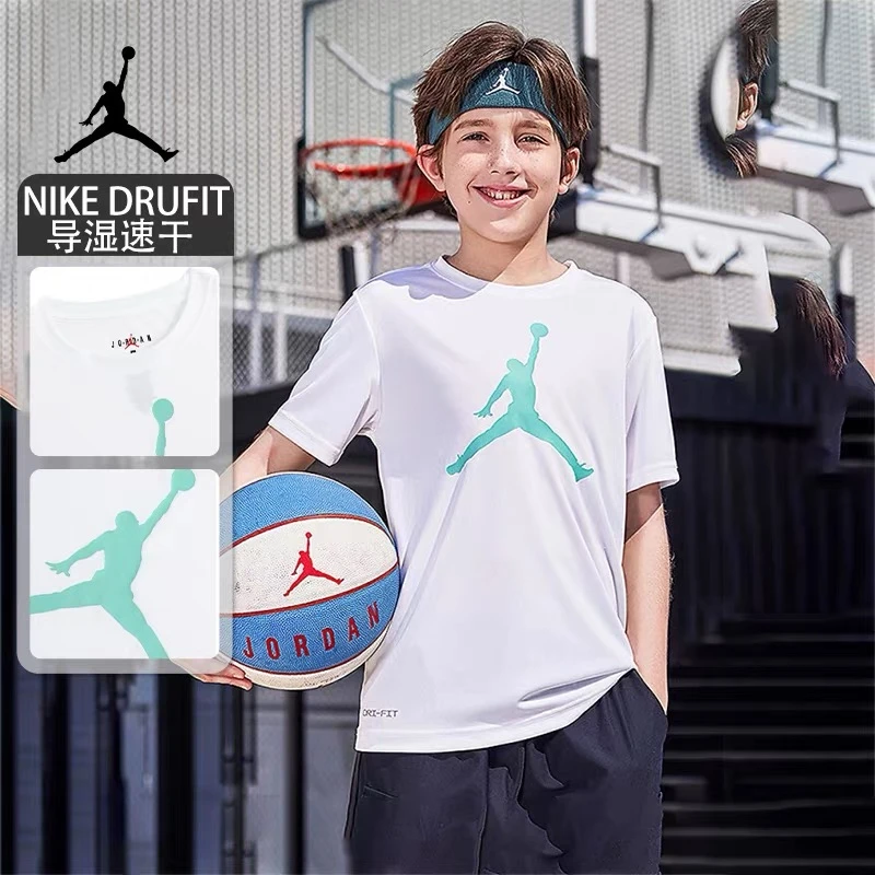 【官方旗舰】AIRJORDAN夏季休闲运动男童短袖透气运动速干T恤4293