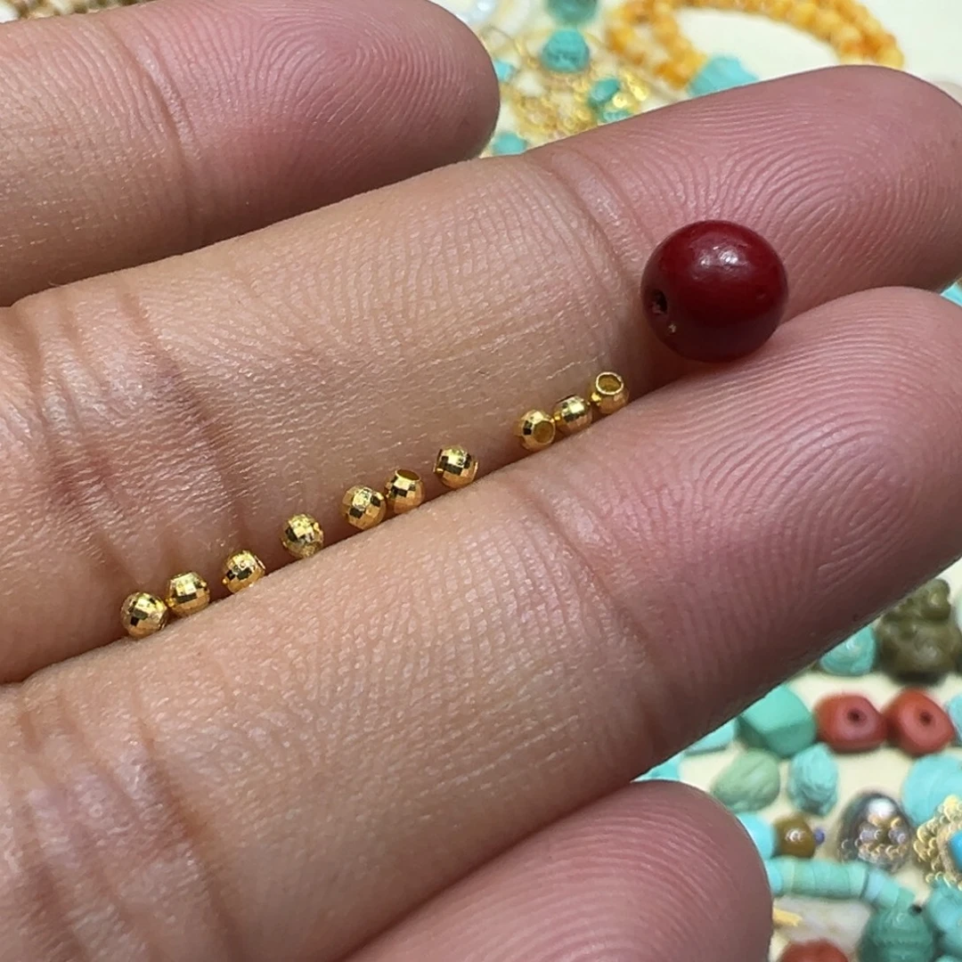南红玛瑙18K金镶嵌颈饰
