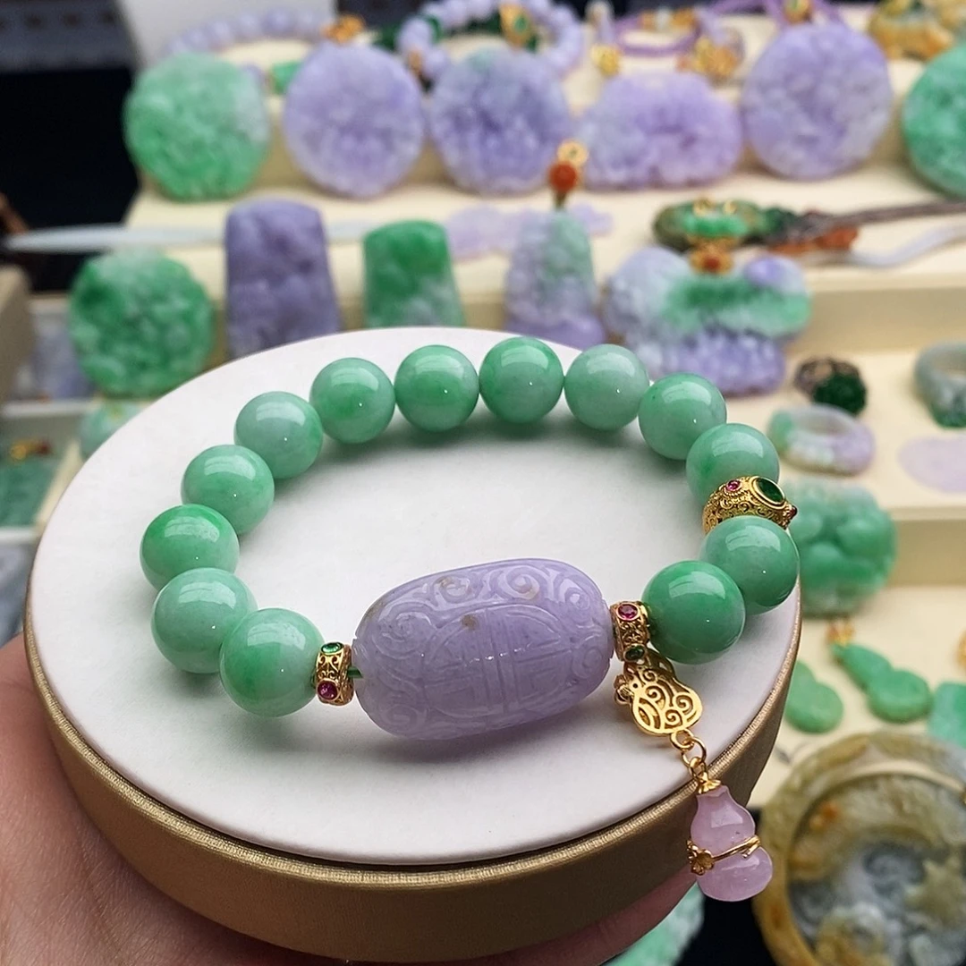 翡翠未镶嵌手镯手牌