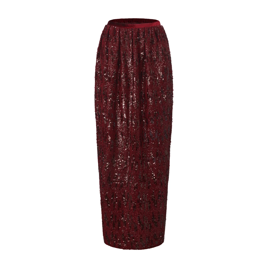 JUNYANG杨君 赤玉垂珠中式花苞裙