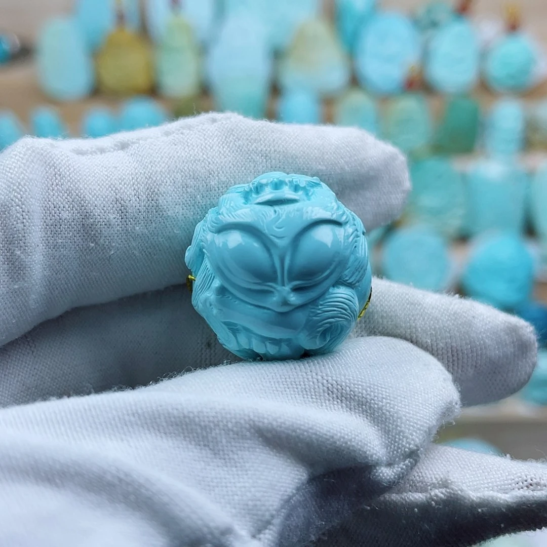 未镶嵌绿松石珠宝奇石20mm