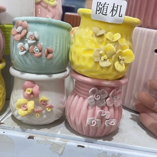 多肉绿植陶瓷花盆9.9包邮