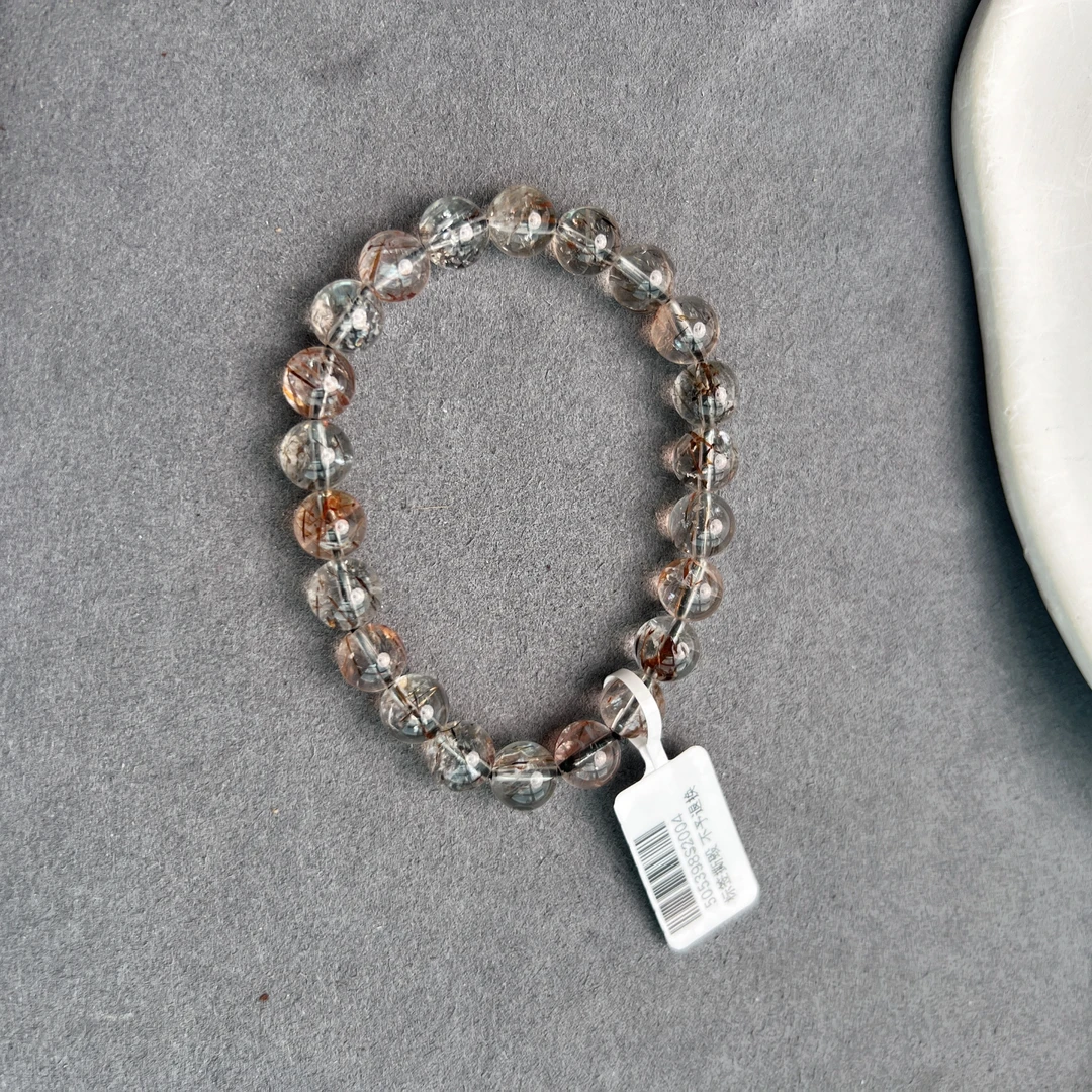 黑晶超七圆珠手串8-9mm