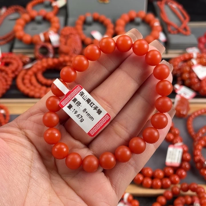 南红玛瑙未镶嵌手链保山南红单圈