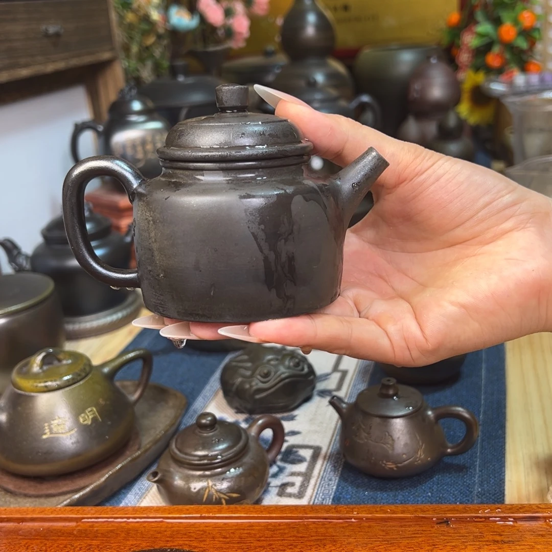 柴烧坭兴陶全手工200毫升微瑕