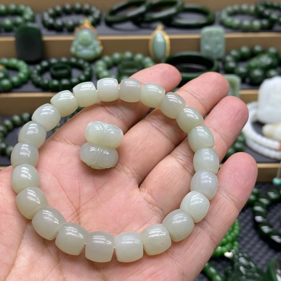 和田玉未镶嵌手链