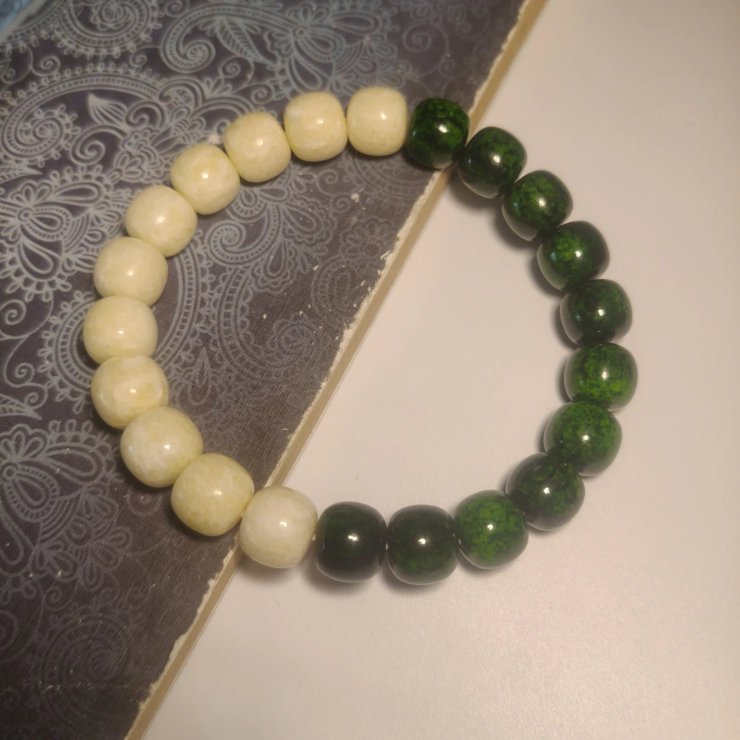 猛犸牙高奢秋牙髄双色手串文玩串